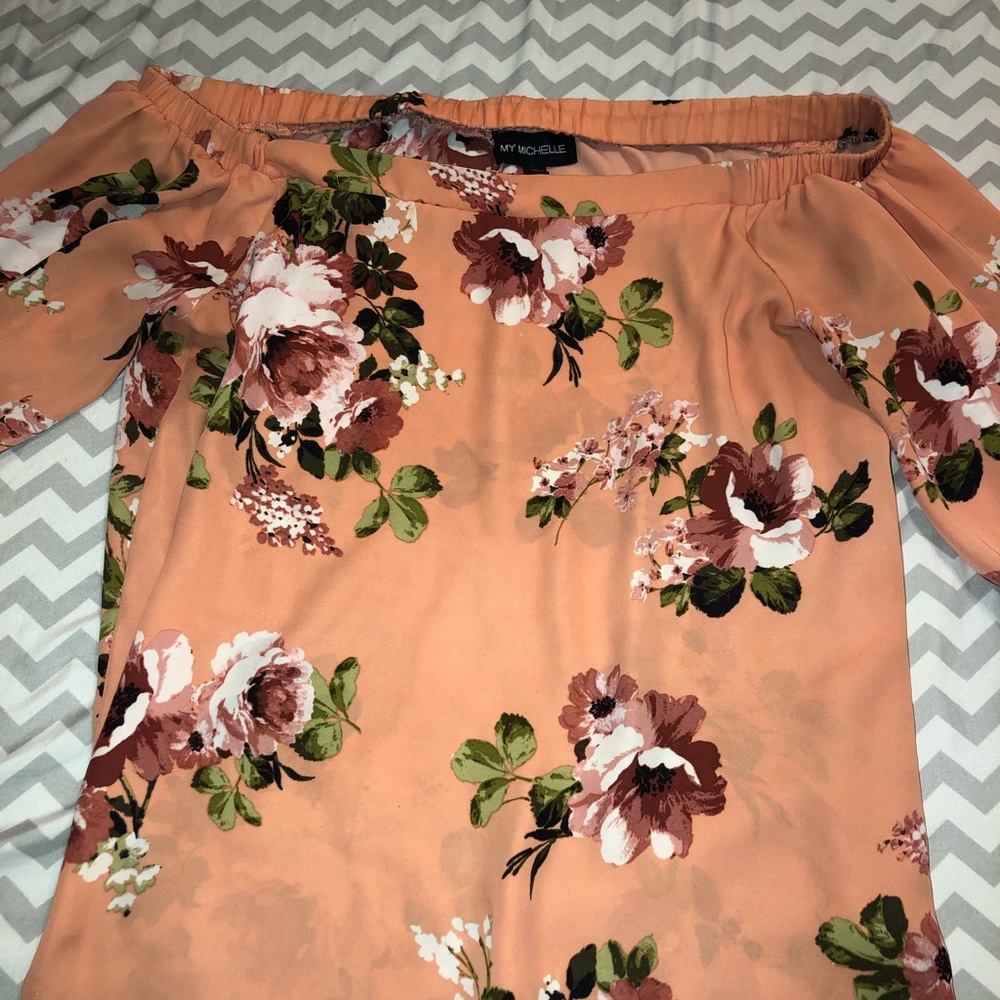 Floral off the shoulder blouse